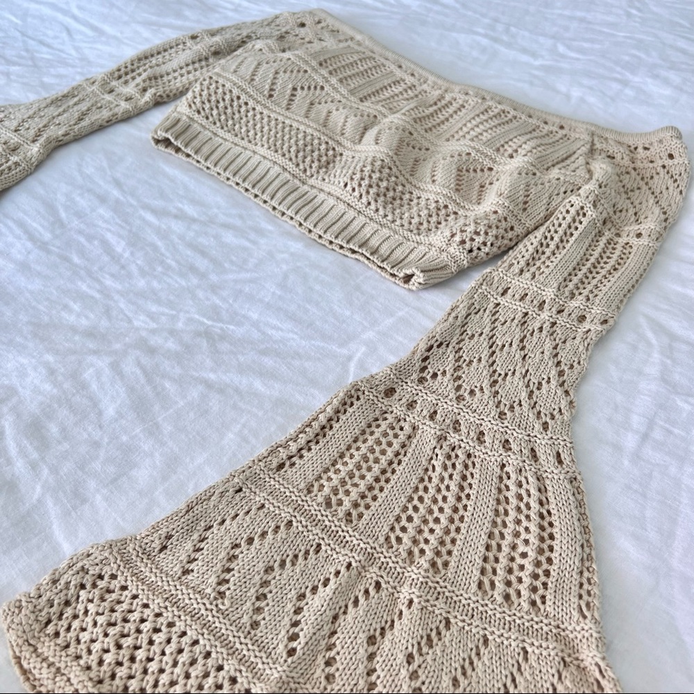 HOUSE OF HARLOW X REVOLVE Jan Crochet Off The shoulder Bell Sleeve Top & Skirt - Picture 5 of 10